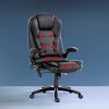 Massage Office Chair 8 Point PU Leather Office Chair – Black