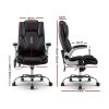 Massage Office Chair 8 Point PU Leather Office Chair – Black