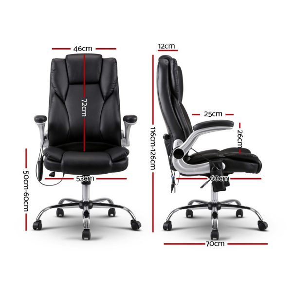 Massage Office Chair 8 Point PU Leather Office Chair