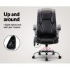 Massage Office Chair 8 Point PU Leather Office Chair – Black