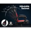 2 Point Massage Gaming Office Chair PU Leather Red