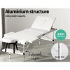 Massage Table 3 Fold Aluminium 65CM Width Portable Therapy Beauty Bed