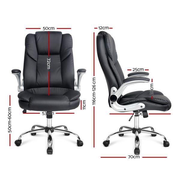 Kea Executive Office Chair Leather – Black