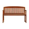 Outdoor Garden Bench Seat Wooden Chair Patio Furniture Timber Lounge – Brown