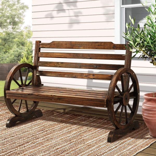 Wooden Garden Bench Seat Outdoor Furniture Wagon Chair Patio Lounge