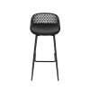 4-Piece Outdoor Bar Stools Plastic Metal Dining Chair Balcony