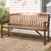 Wooden Garden Bench Chair Outdoor Furniture Decor Patio Deck 3 Seater – Natural