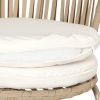 3PC Outdoor Bistro Set Patio Furniture Rope Setting Chairs Table Beige