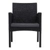 2PC Outdoor Dining Chairs Patio Furniture Rattan Lounge Chair XL Ezra