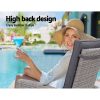 Sun lounge Recliner Chair Wicker Lounger Sofa Day Bed Outdoor Furniture Patio Garden Cushion Ottoman Gardeon