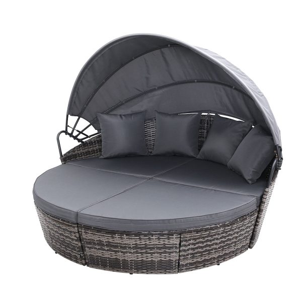 Outdoor Lounge Setting Patio Furniture Sofa Wicker Garden Rattan Set Day Bed