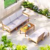 5-Seater Outdoor Sofa Set Wooden Lounge Setting 6PCS