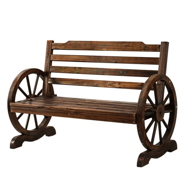 Garden Bench Wooden Wagon Chair Outdoor Furniture Backyard Lounge