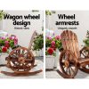 Wagon Wheels Rocking Chair – Brown – 60x89x99 cm