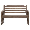 Outdoor Garden Bench Wooden 2 Seat Wagon Chair Patio Furniture Teak