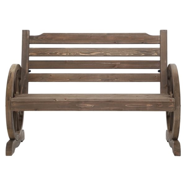 Outdoor Garden Bench Wooden 2 Seat Wagon Chair Patio Furniture Teak