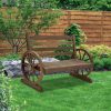 Outdoor Garden Bench Wooden 2 Seat Wagon Chair Patio Furniture Teak