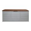 Outdoor Storage Box 290L Lockable Organiser Garden Deck Shed Tool Brown