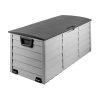 Outdoor Storage Box 290L Lockable Organiser Garden Deck Shed Tool Black