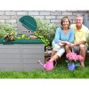 Outdoor Storage Box 290L Lockable Organiser Garden Deck Shed Tool Green