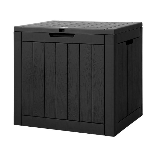 Outdoor Storage Box 118L Container Lockable Indoor Garden Toy Tool Shed Black