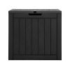 Outdoor Storage Box 118L Container Lockable Indoor Garden Toy Tool Shed Black