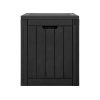 Outdoor Storage Box 118L Container Lockable Indoor Garden Toy Tool Shed Black