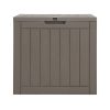 Outdoor Storage Box 118L Container Lockable Indoor Garden Toy Tool Shed Grey