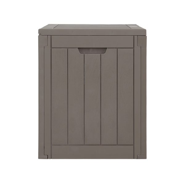 Outdoor Storage Box 118L Container Lockable Indoor Garden Toy Tool Shed Grey