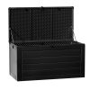 Outdoor Storage Box 680L Container Lockable Garden Bench Shed Tool All Black