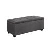 Large Fabric Storage Ottoman – Grey