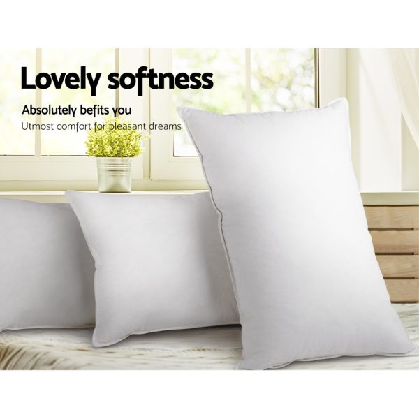 Bedding Goose Feather Down Twin Pack Pillow – 73×48 cm