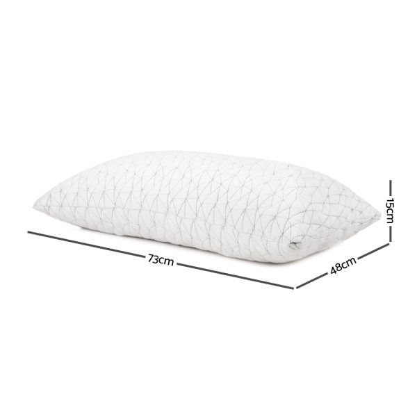 Bedding Set of 2 Rayon Memory Foam Pillow – SINGLE