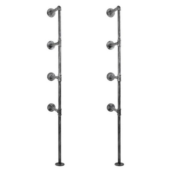 Floating DIY Pipe Shelf Metal Brackets Set of 2