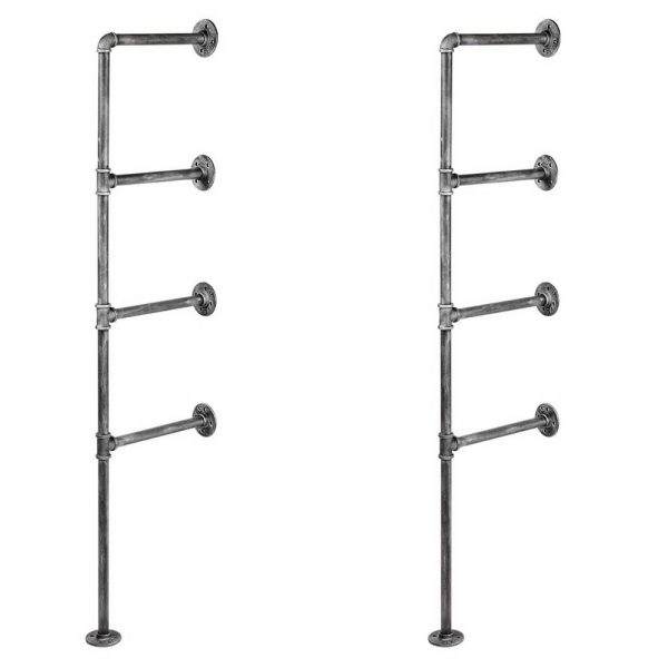 Floating DIY Pipe Shelf Metal Brackets Set of 2