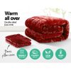 Bedding Faux Mink Quilt Burgundy – QUEEN