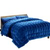 Bedding Faux Mink Quilt Teal – QUEEN