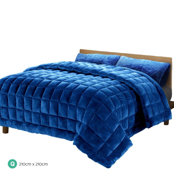 Bedding Faux Mink Quilt Teal