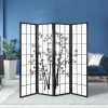 Pleasanton Room Divider Screen Privacy Dividers Pine Wood Stand Black White – 4