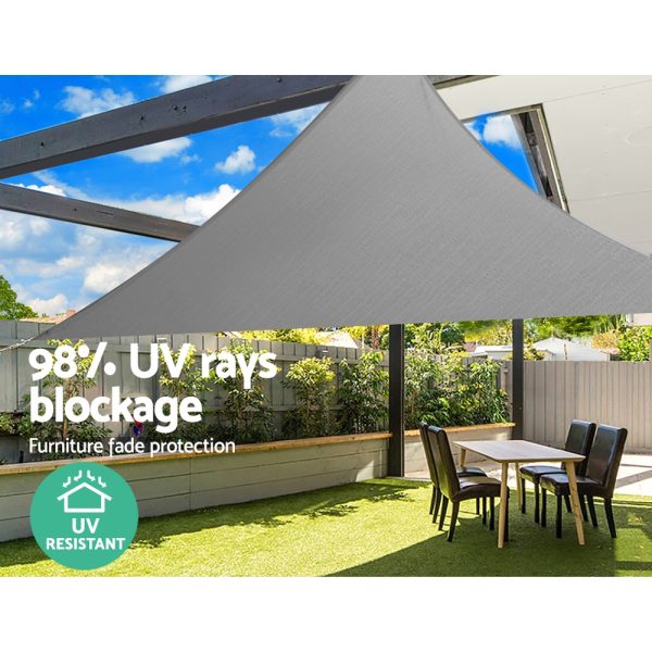 Sun Shade Sail Cloth Shadecloth Right Rectangle Canopy 280gsm – 3x3x4.3 m