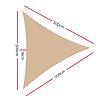 Shade Sail 5x5x5m Rectangle 185GSM 95% Sand Shade Cloth