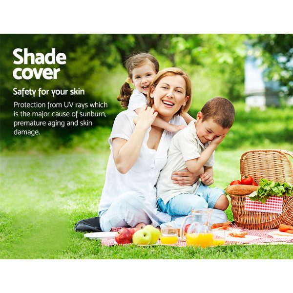 Shade Sail 5x5x5m Rectangle 185GSM 95% Sand Shade Cloth