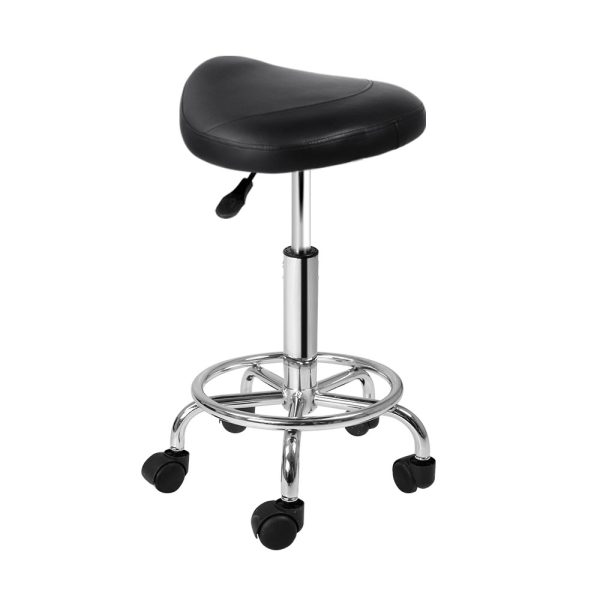 Saddle Salon Stool PU Swivel Barber Hair Dress Chair Hydraulic Lift