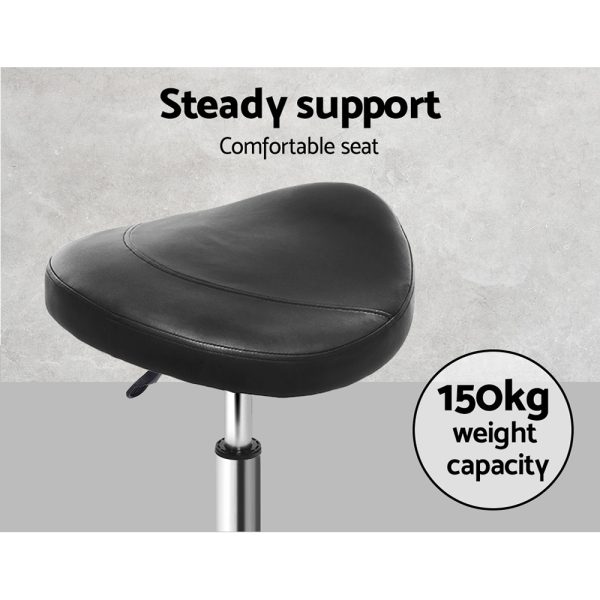 Saddle Salon Stool PU Swivel Barber Hair Dress Chair Hydraulic Lift