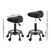 Saddle Stool Salon Chair Black Swivel Beauty Barber Hairdressing Gas Lift – 1