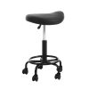 Saddle Stool Salon Chair Black Swivel Beauty Barber Hairdressing Gas Lift – 1