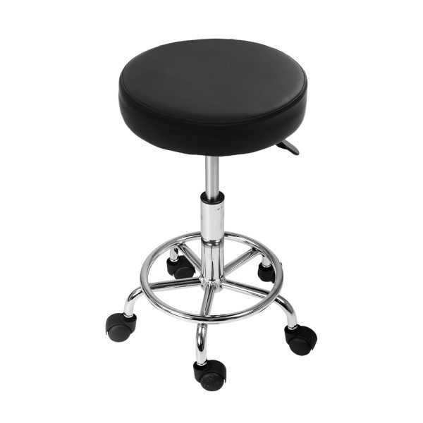 Round Salon Stool PU Swivel Barber Hair Dress Chair Hydraulic Lift