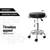 Round Salon Stool PU Swivel Barber Hair Dress Chair Hydraulic Lift