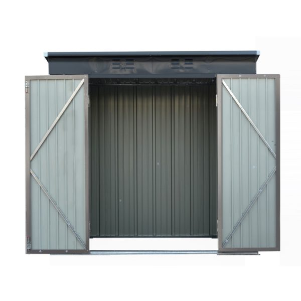 Garden Shed 1.95×1.31M Sheds Outdoor Storage Steel Workshop House Tool Double Door