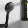 Handheld Shower Head 4.5″ High Pressure 5 Modes Poweful Round Black